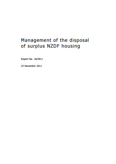 Management of the disposal front page