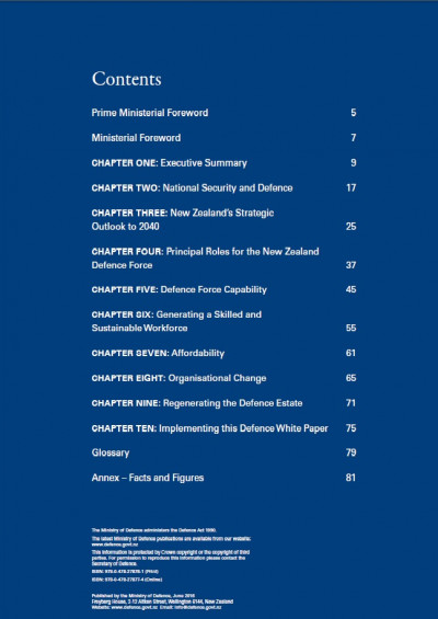 defence white paper 2016 contents