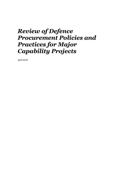 Review of Defence Procurement
