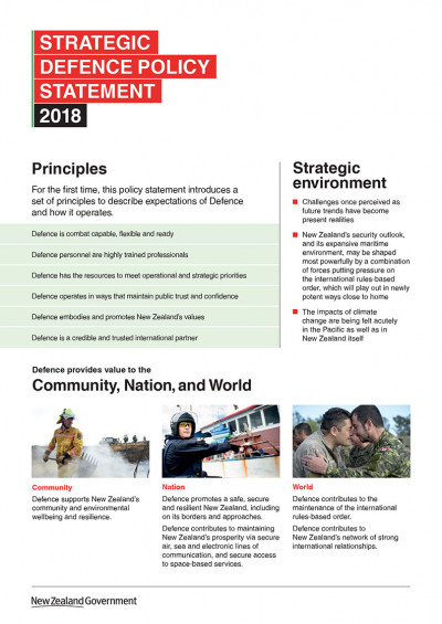 Strategic Defence Policy Statement 2018 Summary
