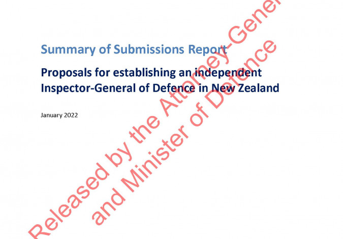 Summary of Submissions Report