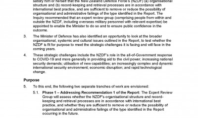 terms of reference for expert review group